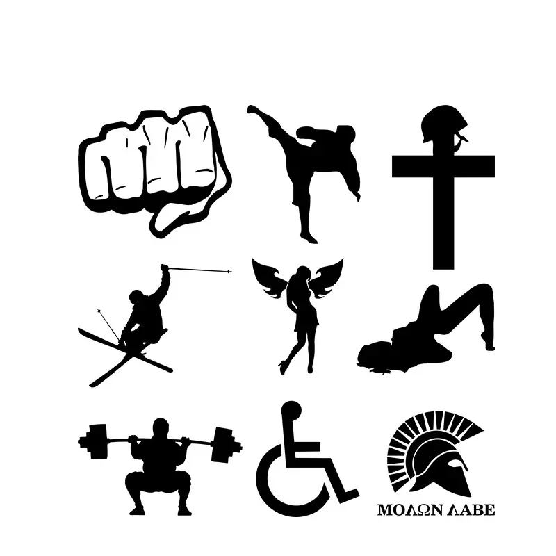 Car Stickers Motorcycle Decals  Weight Lifting Lifter Handicapped Symbol Sexy Angel Decorative Accessories Creative PVC