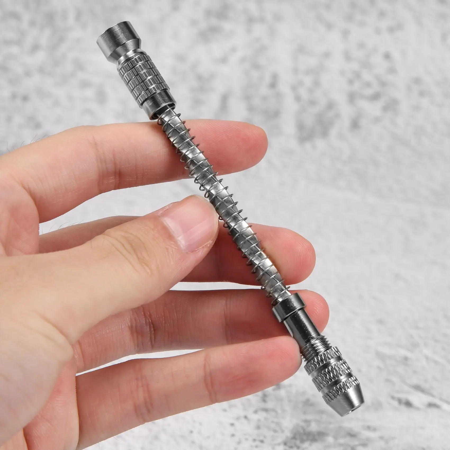 

Silver hole punch 21pcs Pin Vise Hand Spiral Drill Mini Micro-Drill Bits Set Index Semi-automatic