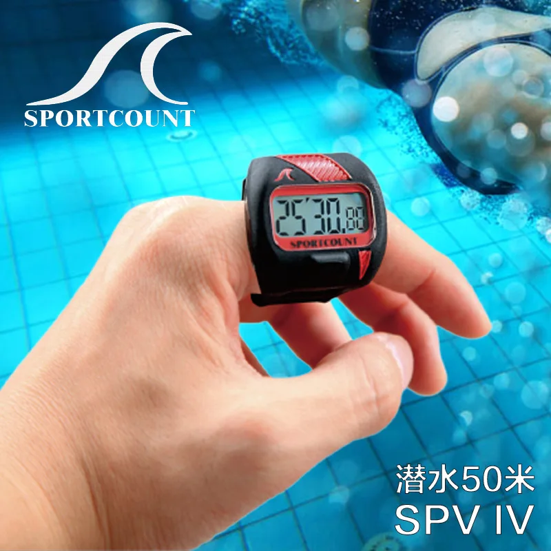 Finger Ring Stopwatch Waterproof, One‑hand Operation, Swimming Diving Training Coach Sports Underwater Timer