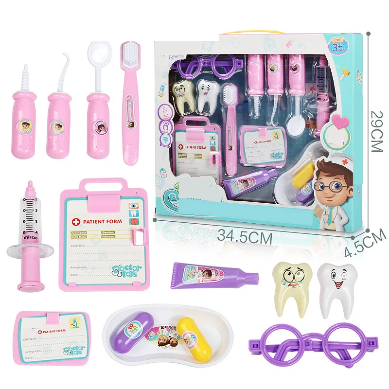 

Kids Doctor Set Dentist Play House Game Toy Girls Role-playing Games Hospital Pretend Play Medical Kit Nurse Bag Toys Gifts