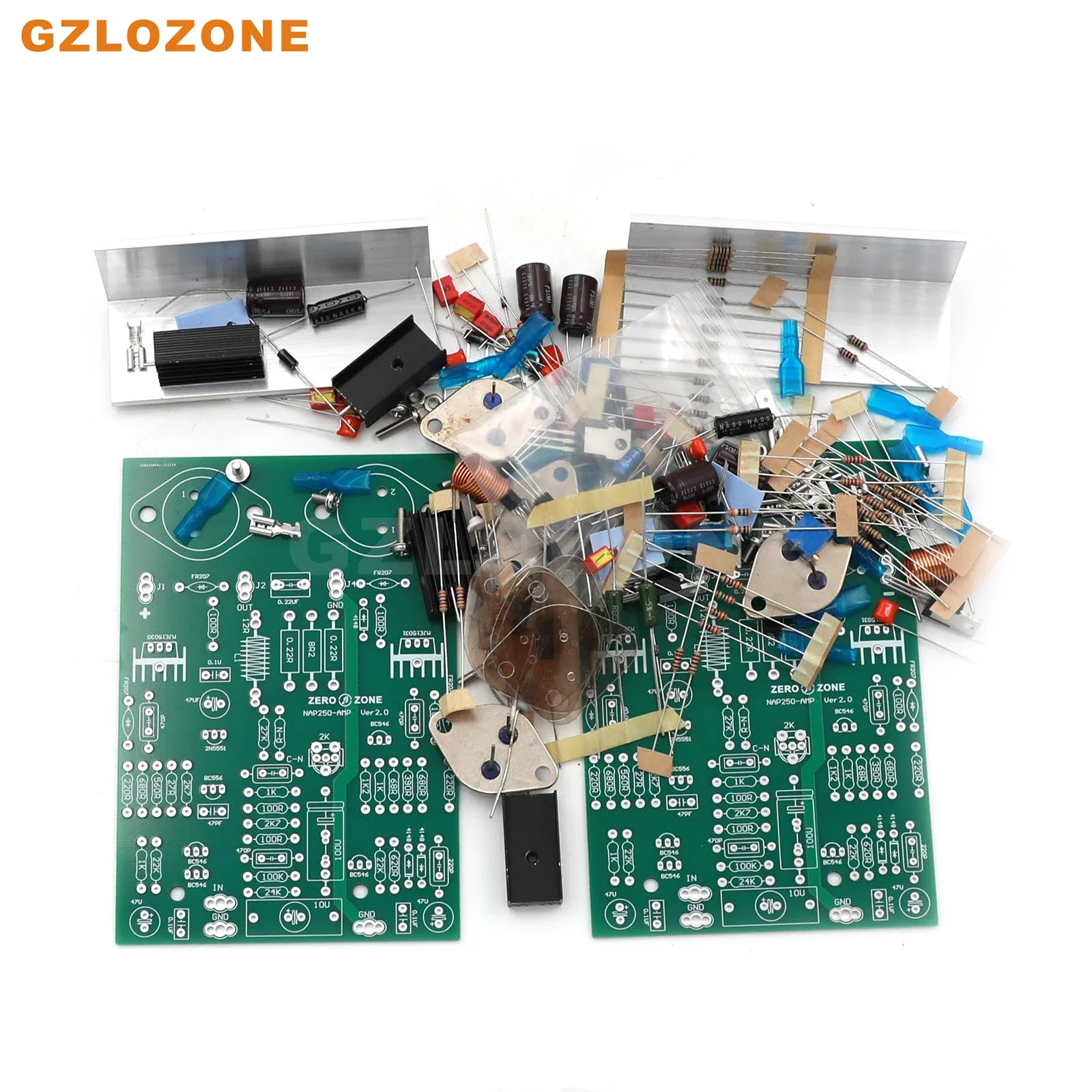 GZLOZONE زوج واحد NCC200 مجموعة مكبر كهربائي / قاعدة لوحة أمبير على المملكة المتحدة NAIM NAP250 80 واط + 80 واط مع زاوية من النوع L من الألومنيوم