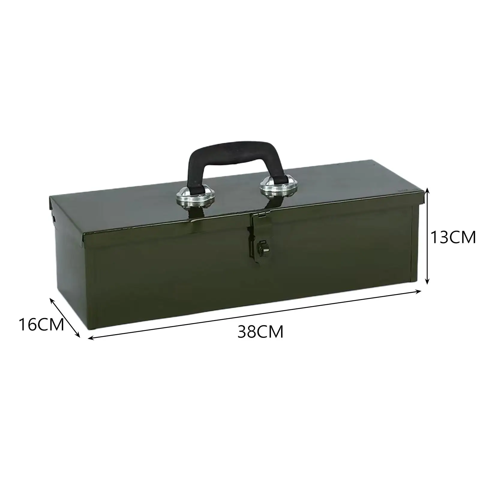 Iron Tool Box with Latch Closure Hardware Storage Tool Organizer Hand Tool Case Portable for Workshops Electrician Garages