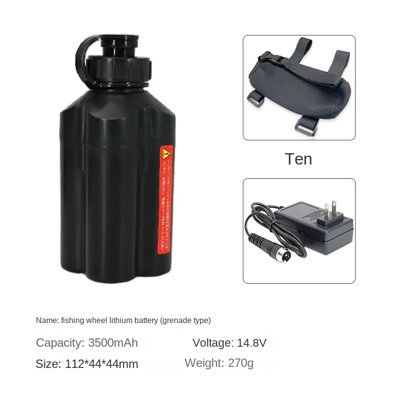 

Genuine and suitable for up to 100 million watt electric winch, two hole fishing boat battery, 10000mAh+accessories