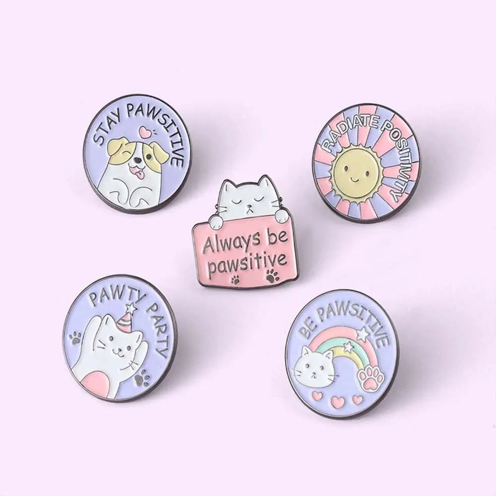 Hadiah untuk wanita ransel pria kerah kucing lucu Pin kaki kucing perhiasan Aksesori bros kucing kerah bros kucing Pin bros Enamel Pin Pin