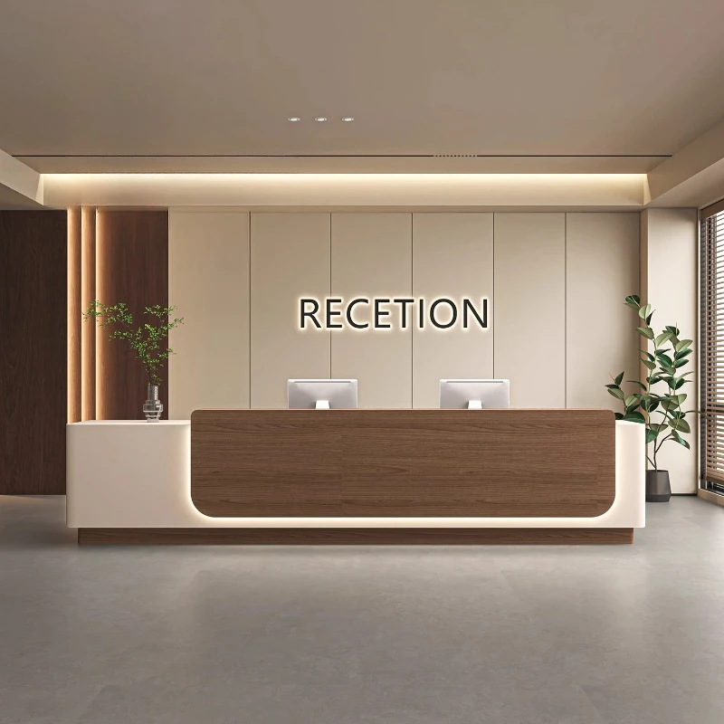 

Motion Hairdressing Reception Desk Hallway Grinder Front Soundbar Vase Cash Reception Desk Deer Tool Muebles Luxury Furniture
