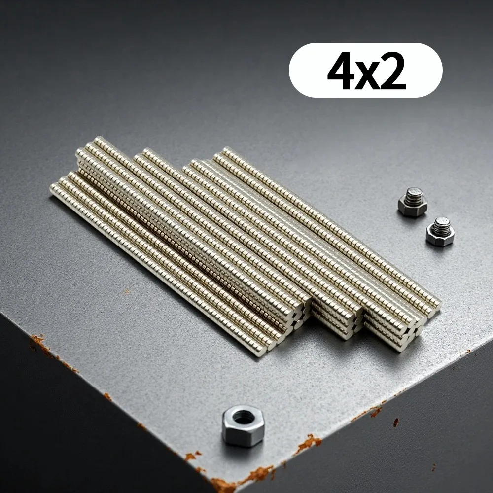 

4x2mm Powerful Neodymium Magnet Round Super Strong Magnets N35 NdfeB Permanent Magnetic imanes Refrigerator Magnet