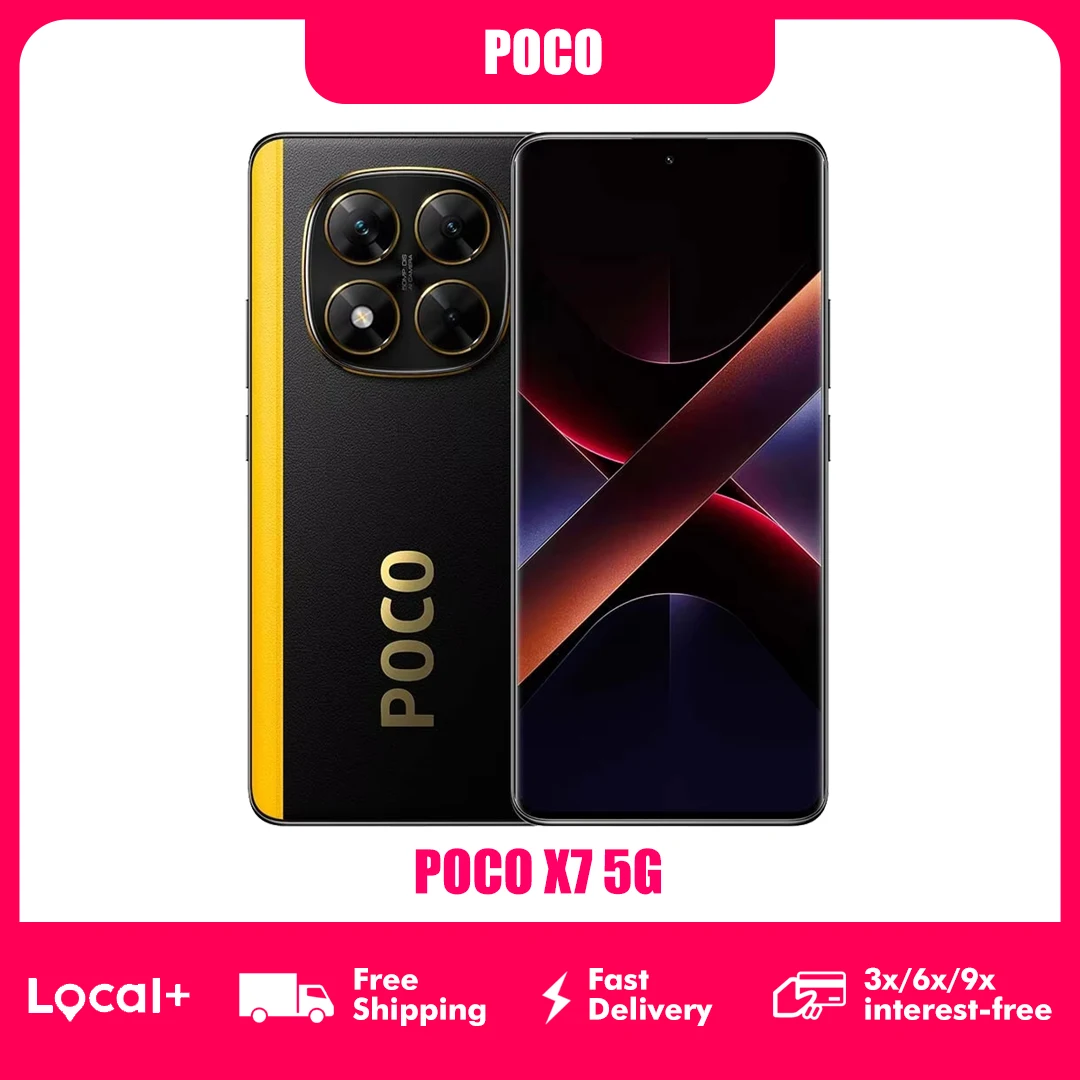 Smartphone Poco X7 Version Globale Dimensity 7300-Ultra Écran Amoled Courbé 6,67" 1,5K NFC Sans Chargeur