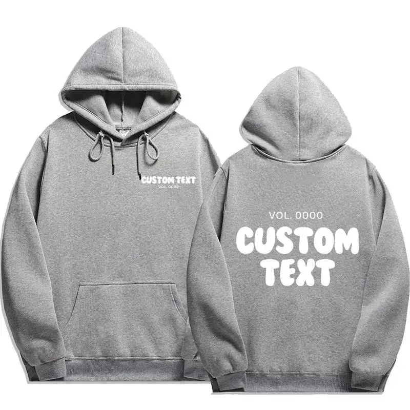 سويت شيرت بغطاء للرأس بنص مخصص - قميص رياضي عصري للرجال والنساء - طراز كاجوال عصري