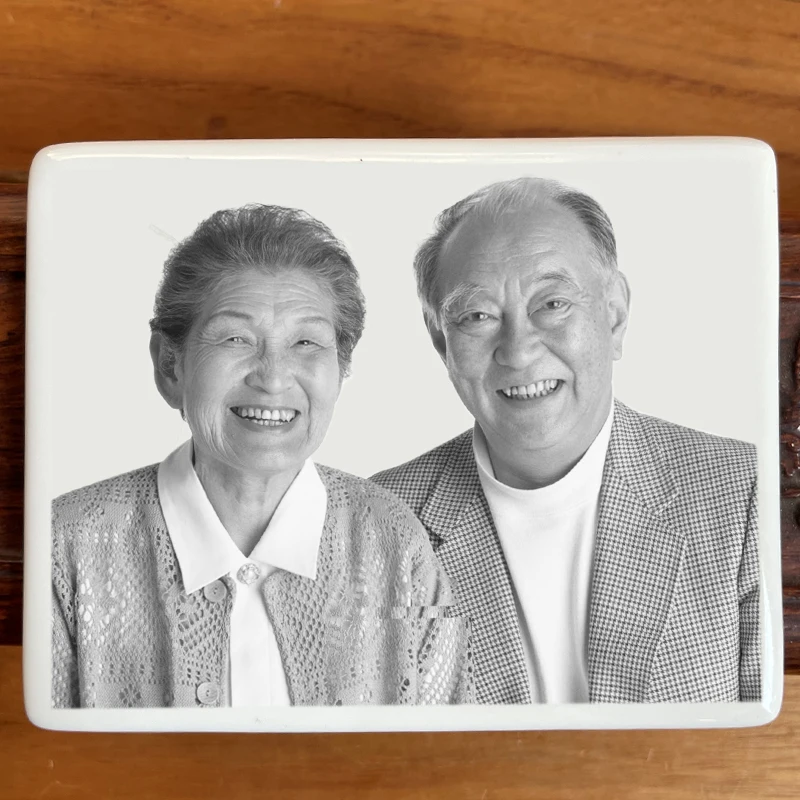 Foto commemorativa personalizzata pietra tombale in ceramica impermeabile immagine personalizzata in porcellana per la targa commemorativa della