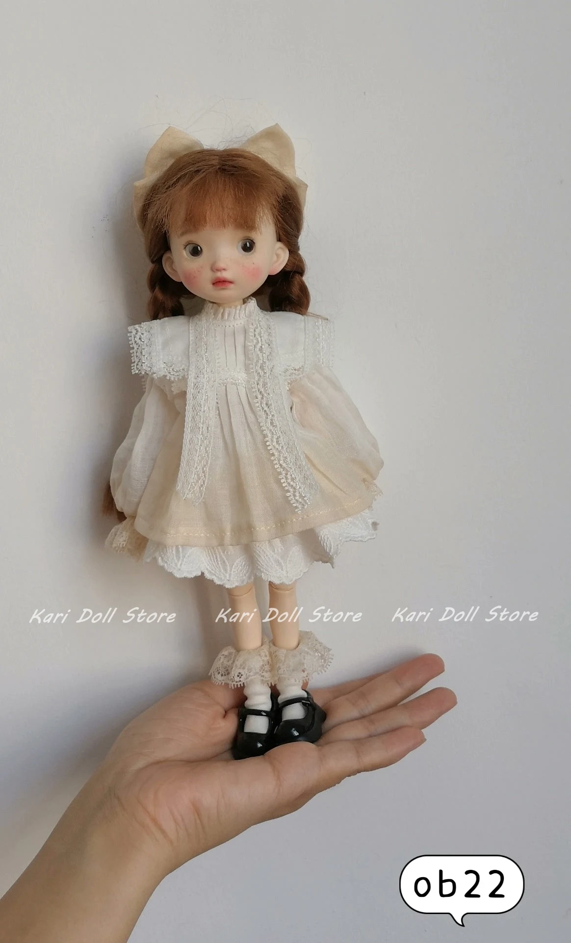 

Kari Doll Clothes and skirts dress Bow headdress top skirt cute set for Landazz Landoudou small 6 Doll