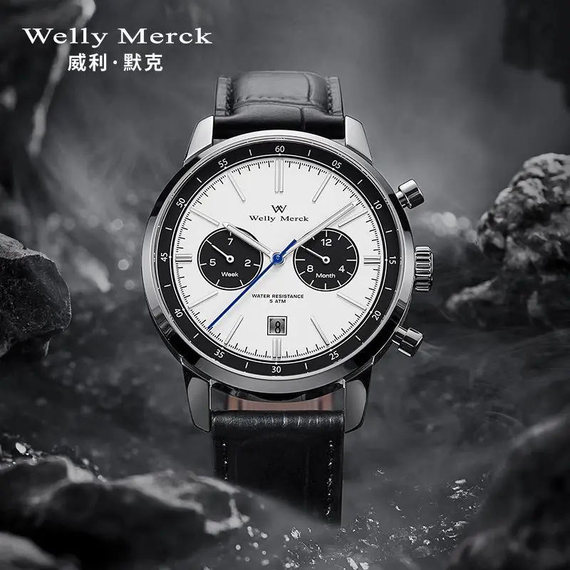 Welly Merck Men's Mechanical Watch Fully Automatic Multifunctional Waterproof Luminous Watches