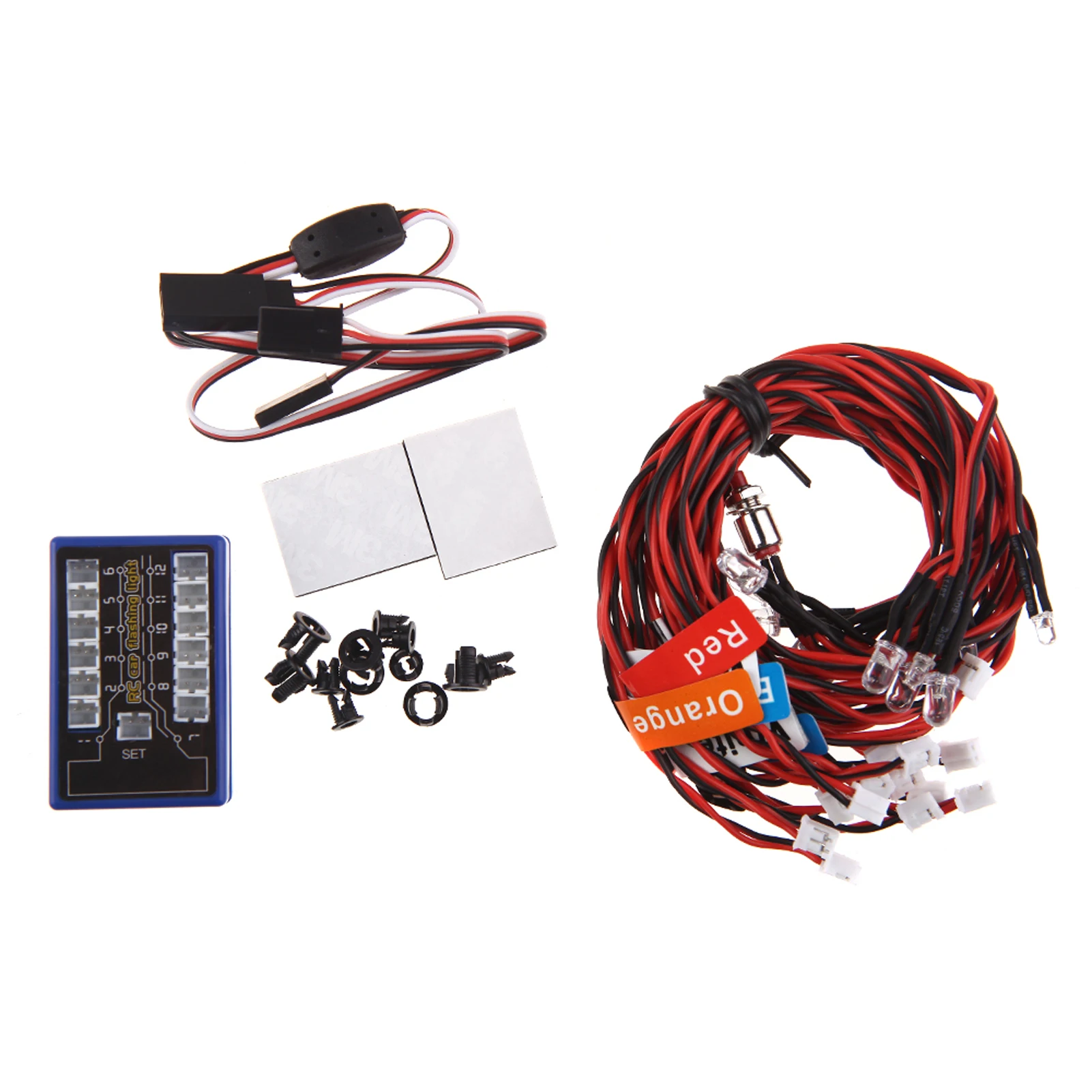 GoolRC Neues Highlight 12-LED-Blinklichtsystem für RC-Cars G.T.POWER Smart PPM/FM/FS 2,4 G LKW im Maßstab 1:10, kleineres Teil