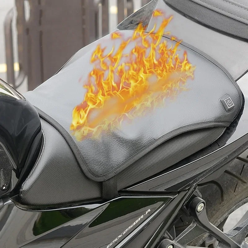 

12V Heated Seat Cushion Universal for Motorcycle ATV Raptor 700 R1200GS F800GS MT07 MT09 Winter Warmer Seat Cover Heated Pad