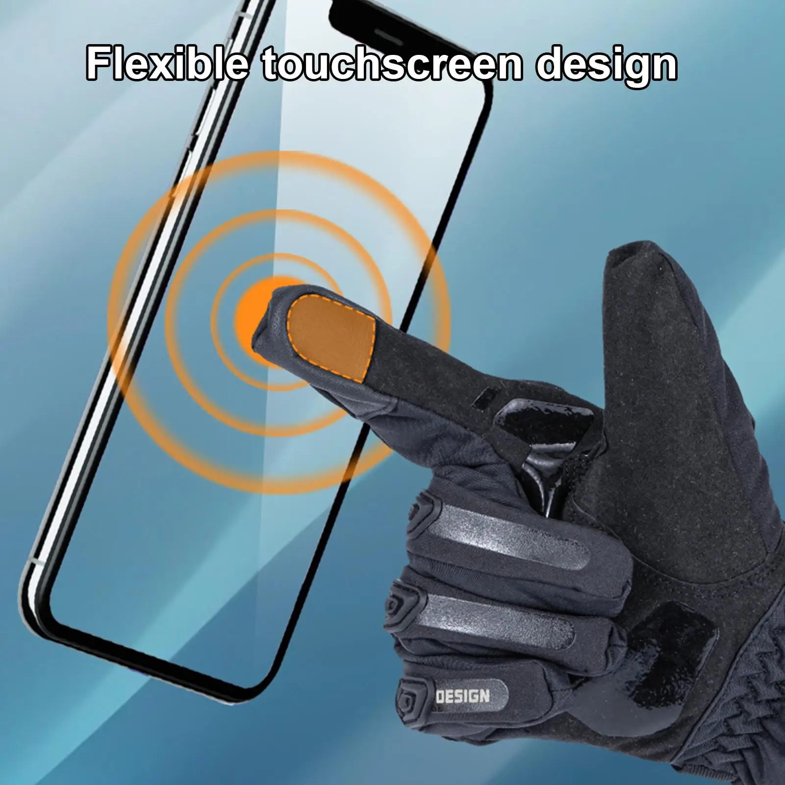 

Winter Warm Touchscreen Gloves Windproof Thickened Anti-Slip Grip Ergonomic mitten for Men Women Motorcycle Scooter Bike