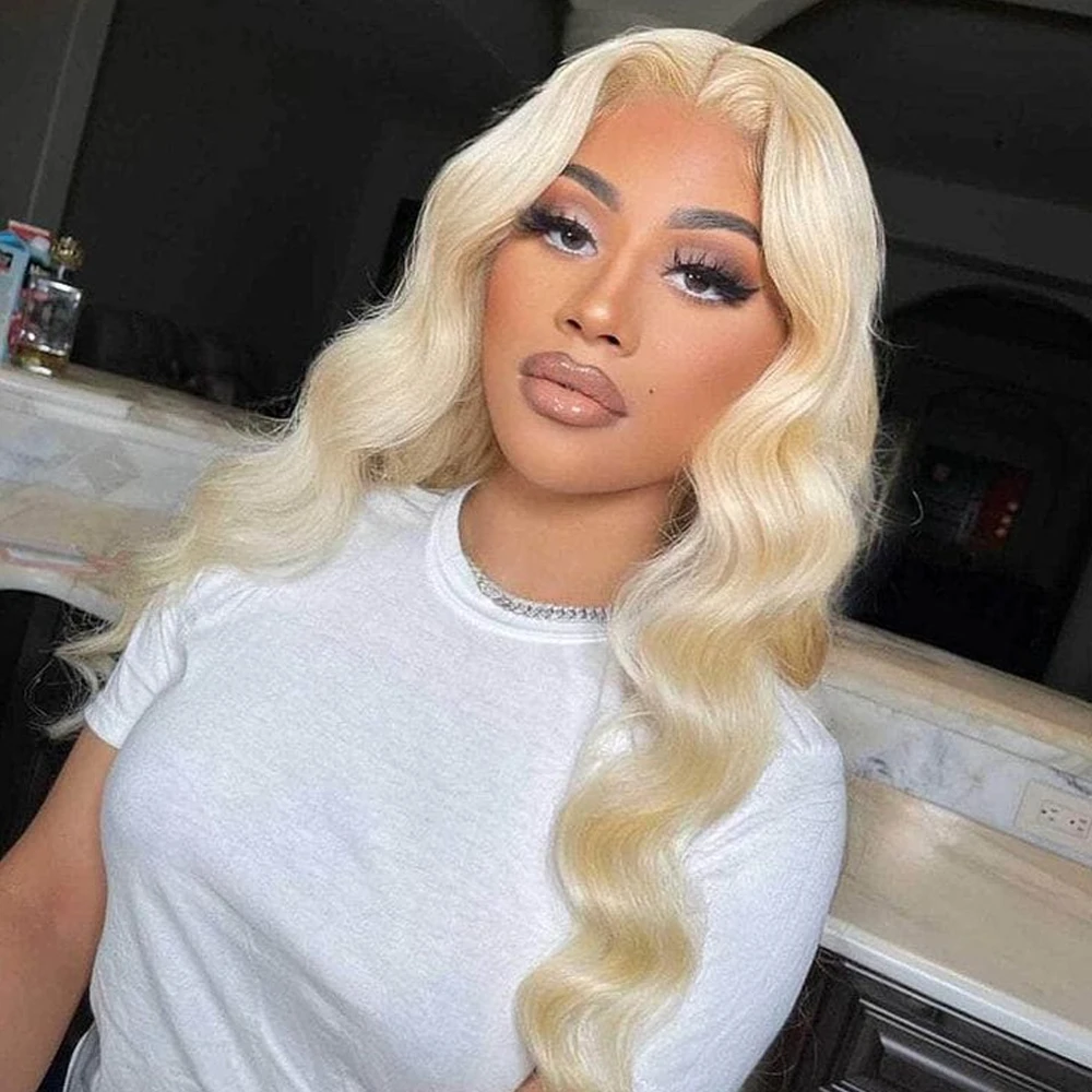 #613 Body Wave Lace Frontal Human Hair Wig Honey Blonde 13X6 HD Transparent Lace Front Wig Human Hair Pre Plucked For Women