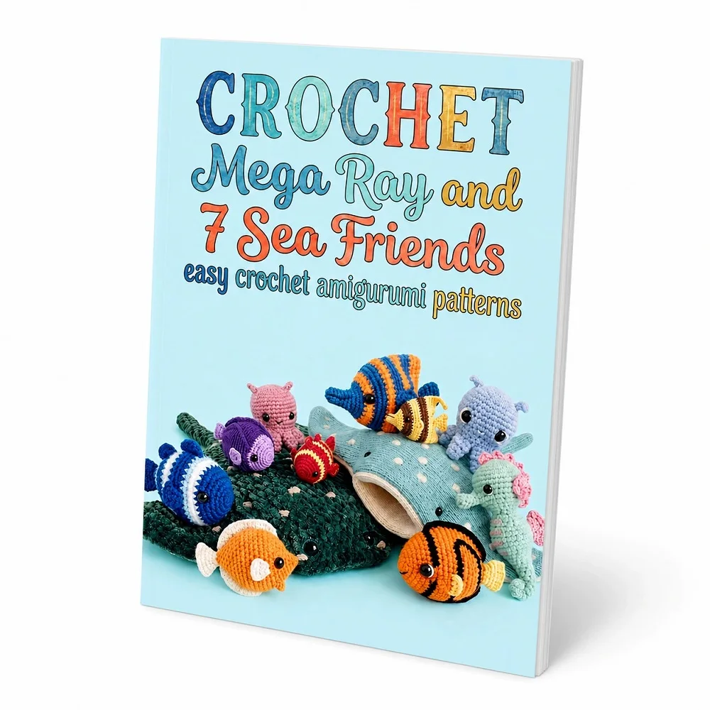 Beginner Crochet Pattern Book 7 Easy Cute Ocean Designs Step by Instruction Handcraft Tutorial for Starters