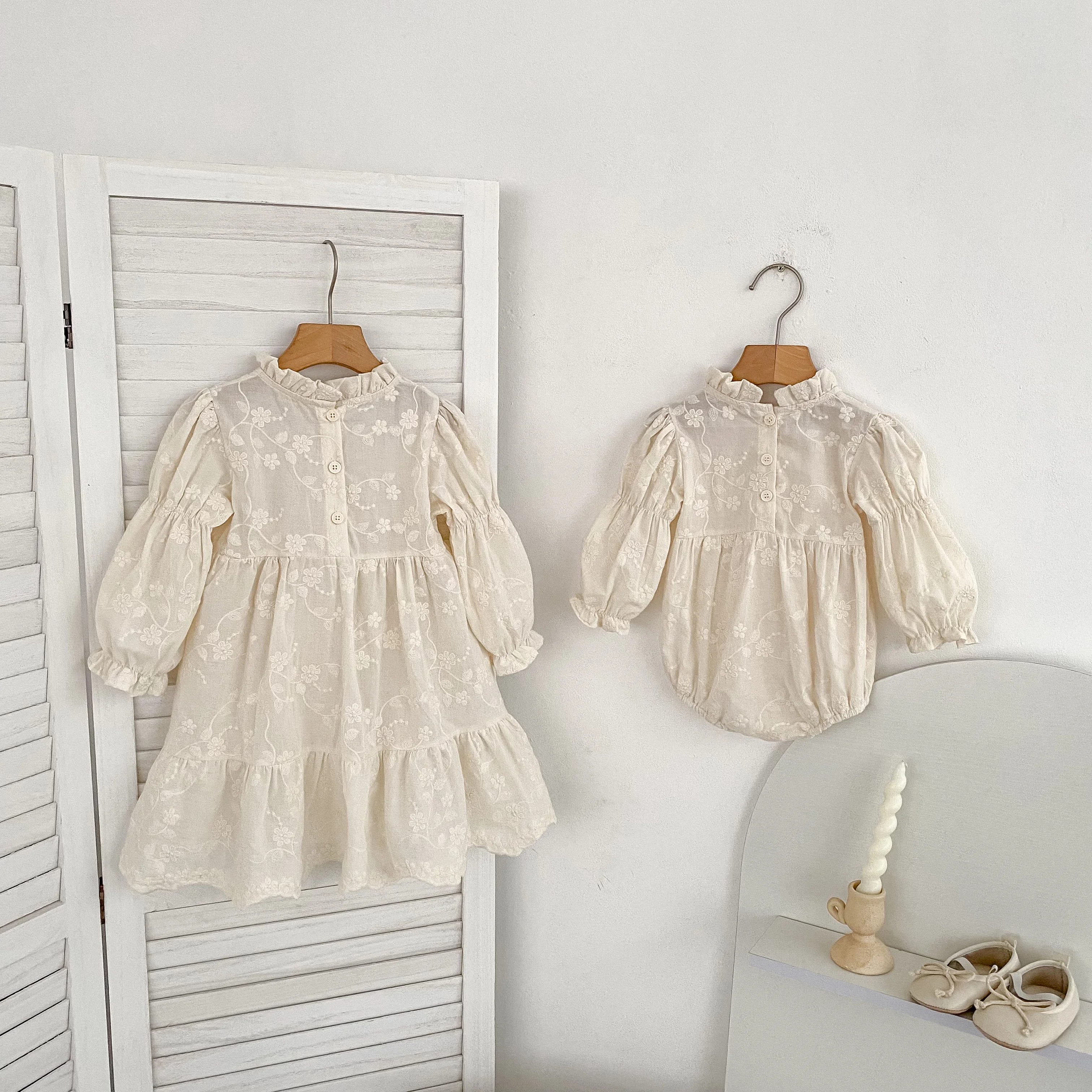 Neue Herbst 0-6Yrs Schwester Kleid Mädchen Party Kleid Baby Mädchen Stickerei Strampler Schwester Geburtstag Party Baumwolle Kinder Prinzessin Kleider – Detail 31