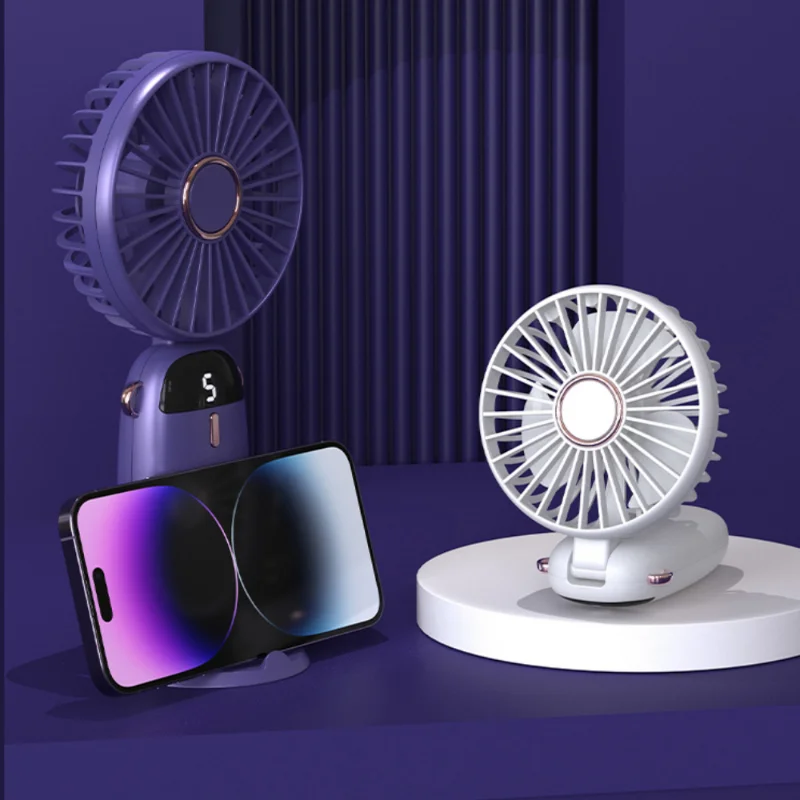 

2024 портативный небольшой вентилятор, портативный складной бесшумный дисплей, студенческий USB Перезаряжаемый уличный ручной держатель, вентилятор, товары для кемпинга