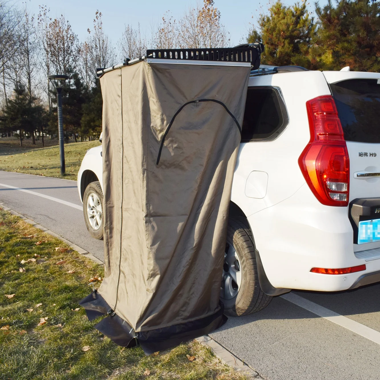 

Vehicle Mounted Toilet Change Room Shower Tent Camping Outdoor Offroad Privacy Side Awning Ensuite Tent