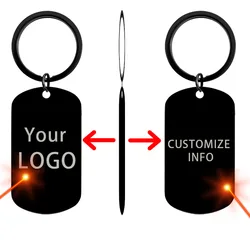 Fashion  Keychains for Men Women Custom Lettering Keychains  Engrave Date Name Logo Keyring Gift for Boyfriend Personalized