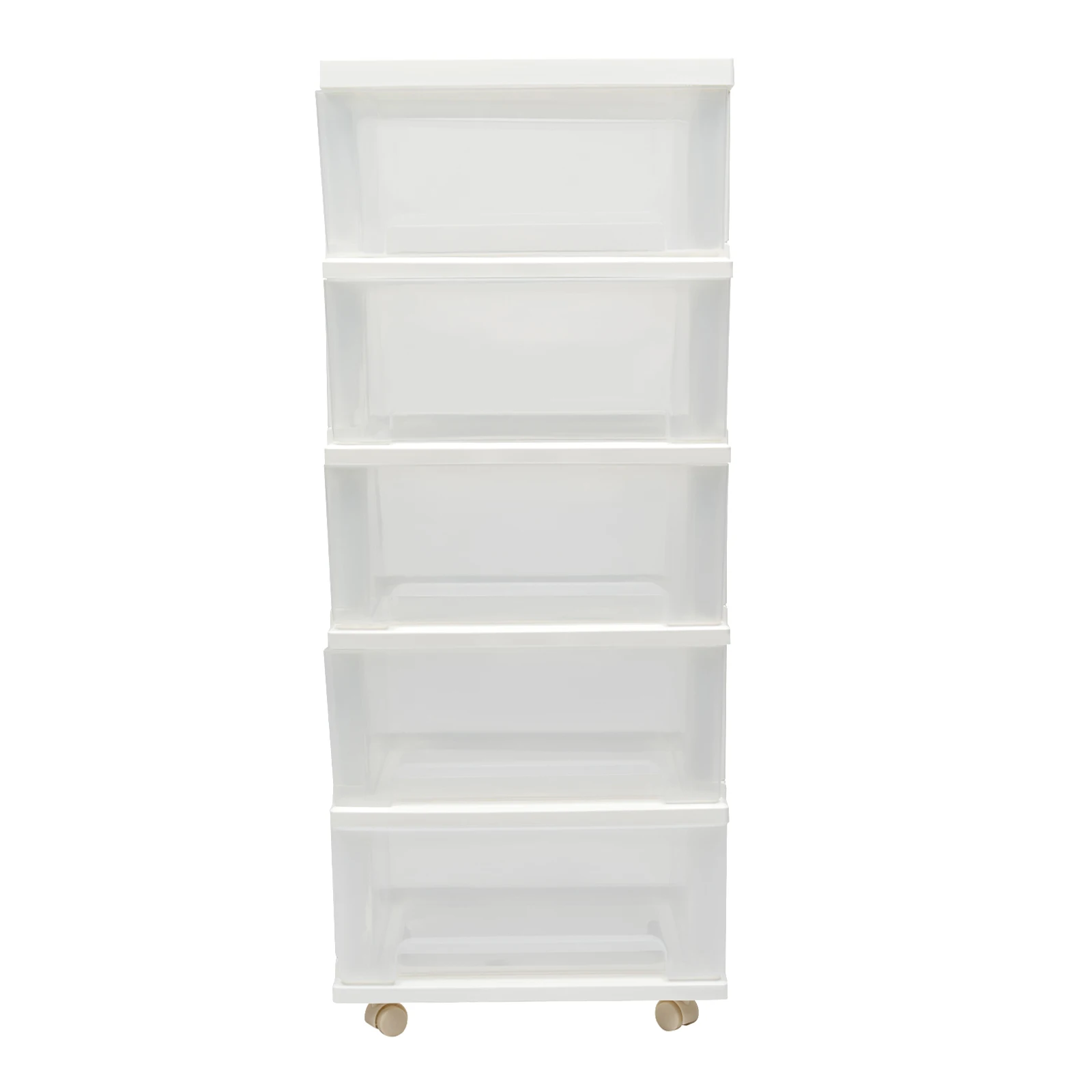 5-drawer White Organizer With Pulley Fit For Household Office Desk Storage Drawers Floor Mount Freedom of Movement Safe Secure