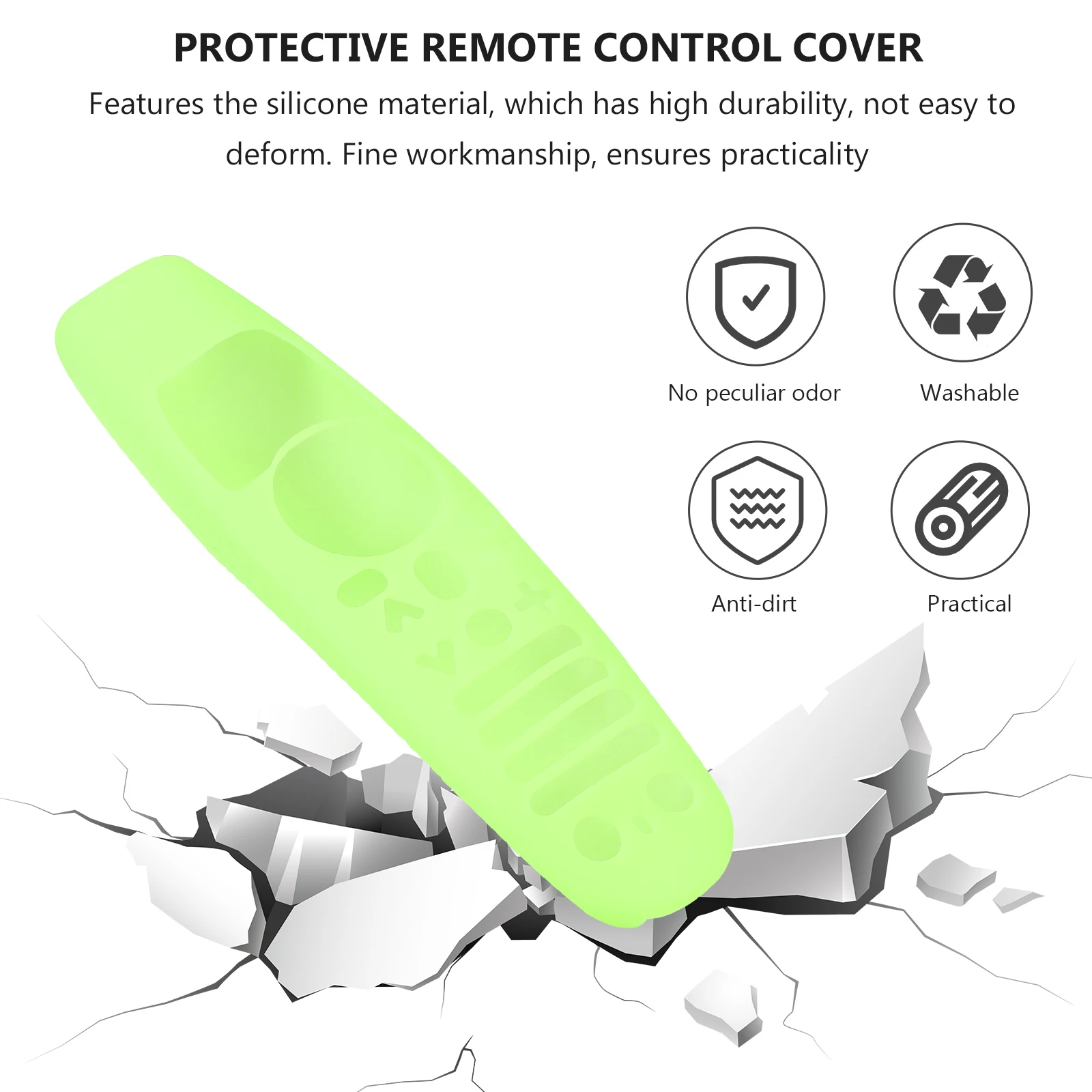 

Remote Control Case Silicone Protection Bumper Back Cover Shockproof Green Protective Accessory Shell