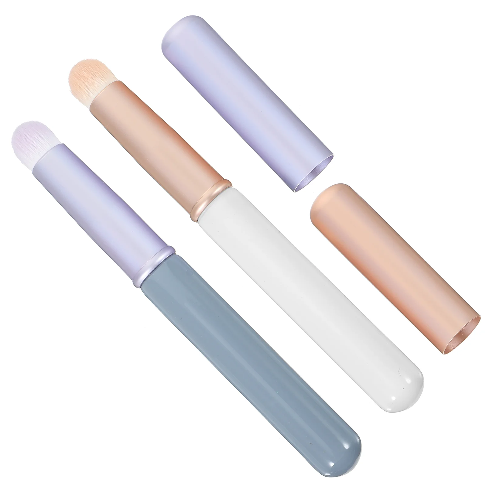 

2 Pcs Lip Makeup Brush Gloss Applicator with Cover Tools Fiber Wool for Women Portable