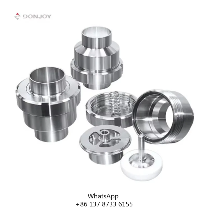 DONJOY Manual High Pressure C Type Clamp Connection Sanitary Non Return Spring Check Valve Food Grade