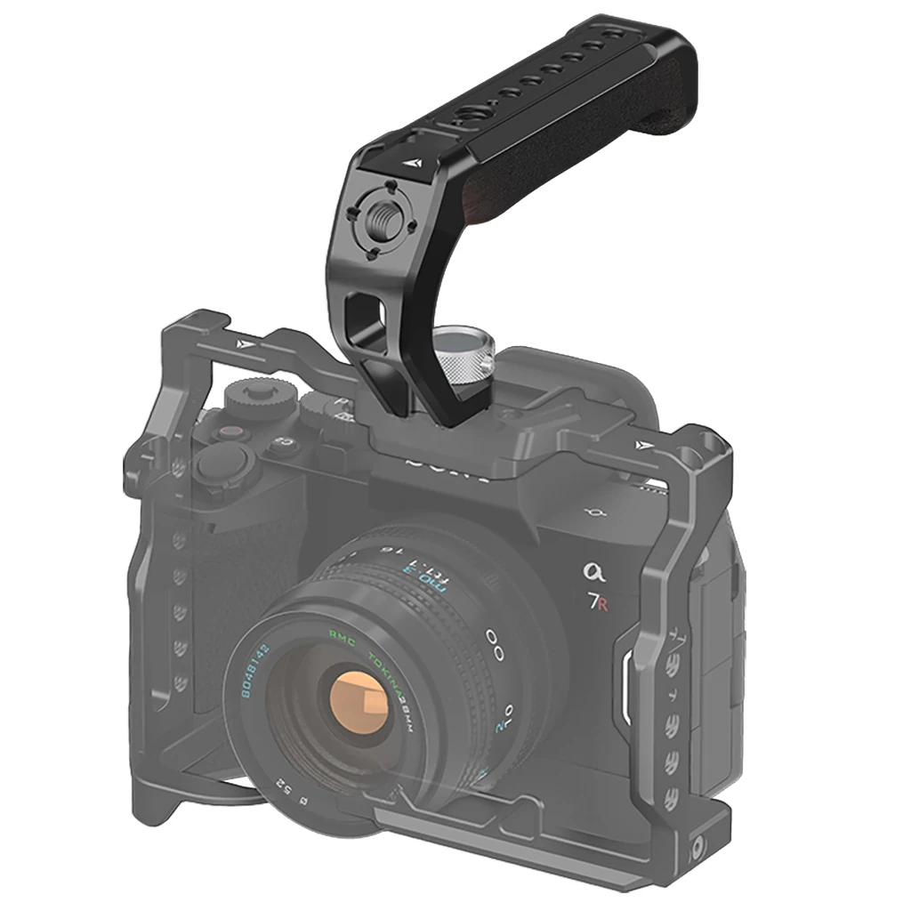Kamera-Handgriff oben mit 3/8 Arri-Positionierungsloch, Kaltschuhhalterung für Monitor-Mikrofon für Nikon, Canon, Sony, DSLR-Kamerakäfig-Rig – Detail 30