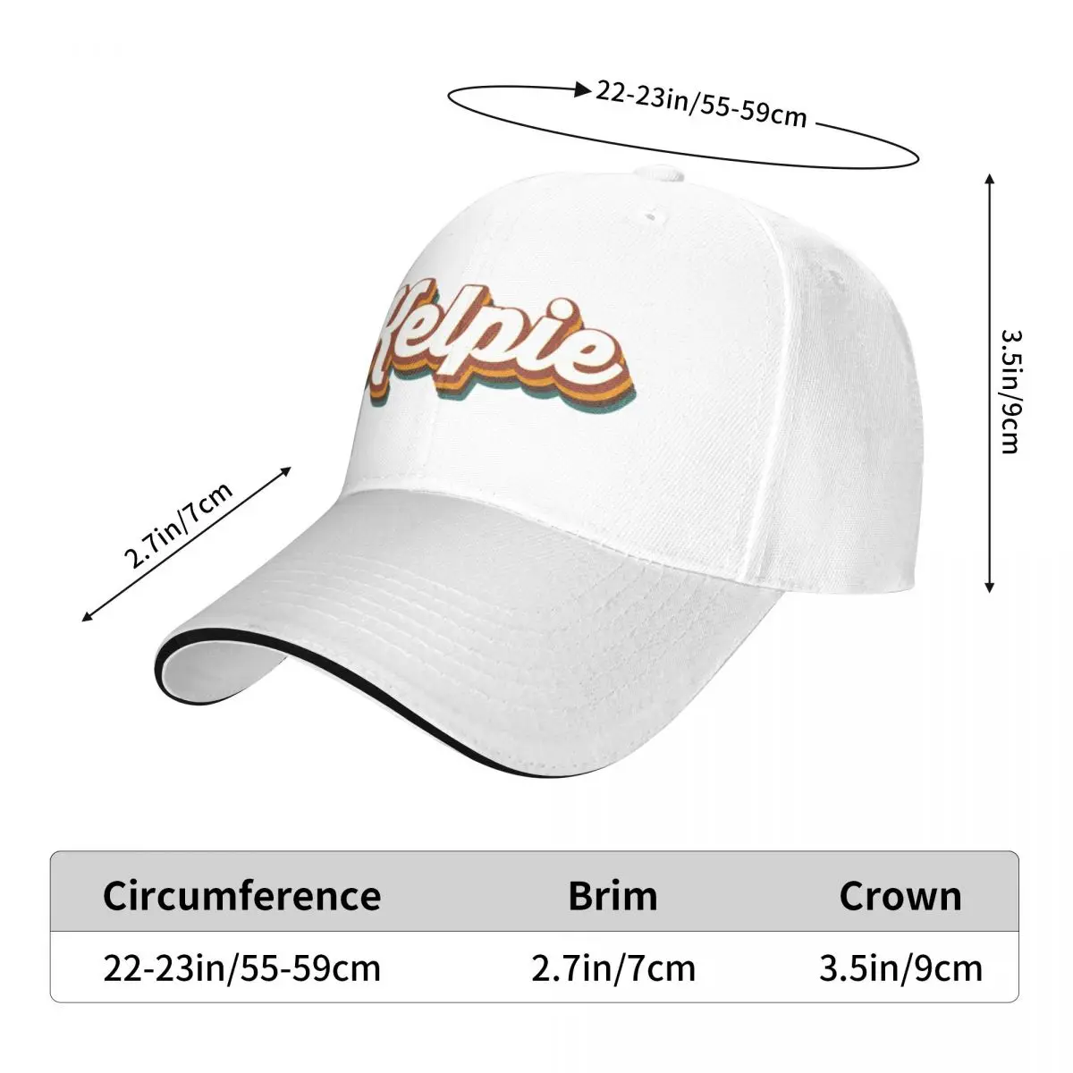 Kelpie-gorra de béisbol australiana para niñas, sombrero de verano, estilo Retro