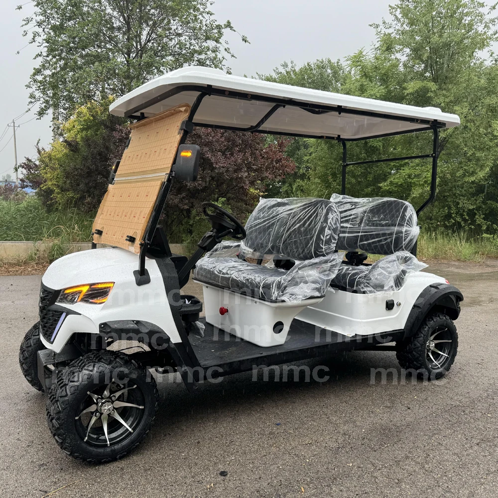 

2/4/6/8 Seats High Quality Sightseeing Car 48V 60V 72V Lithium Battery 7000W motor Solar Buggy Utility Electric Hunter Golf Cart