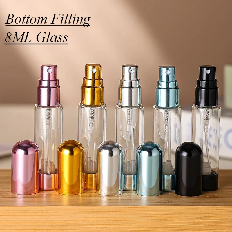 8ml มินิขวดน้ําหอมรีฟิลคอนเทนเนอร์เครื่องสําอางที่ว่างเปล่าแบบพกพาสเปรย์ Atomizer ขวดแบบพกพาขวดน้ําหอม