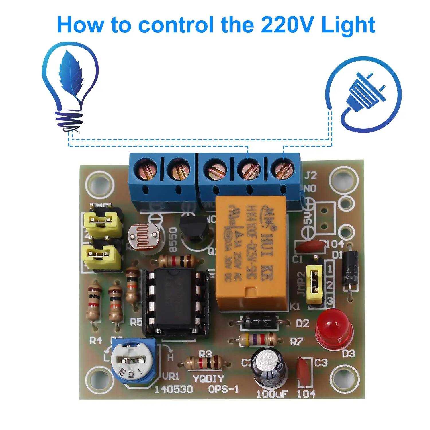DIY Electronic Kit LM393 Light Control Optical Switch DIY Soldering Project Practice Kit Photosensitive Trigger Module Learning
