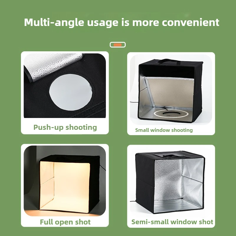30cm 40cm Photo Studio Box Portable Light Soft Box 3000K-6000K LED Light Photography Kit with 6 Backdrops Option Photo Studio