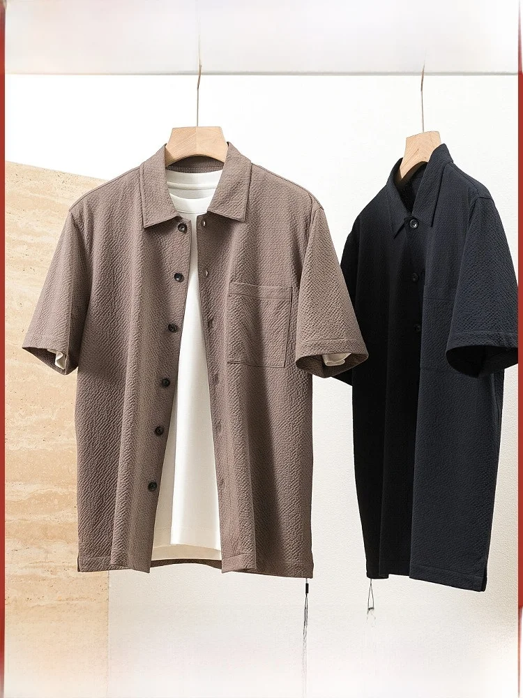 Coolmax zomer heren ademend dun materiaal ort Sve irt Busin casual losse pasvorm Faion Urban Sle jeugd dagelijkse kleding