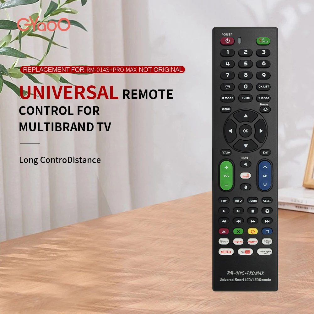 Universelle TV-Fernbedienung für die meisten Marken, tragbare Einrichtung RM-014S+ Pro Max ohne Sprachfunktion