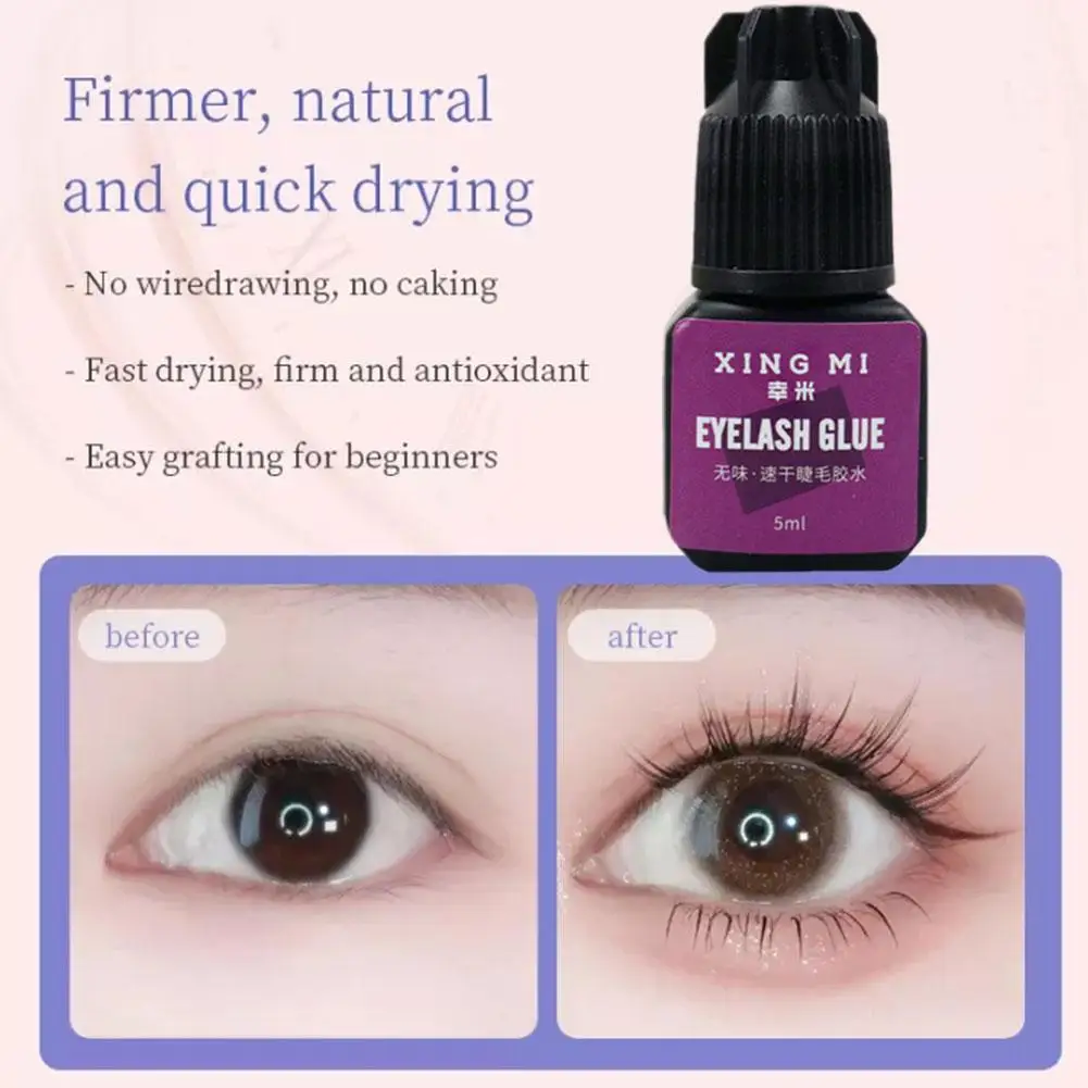 Enten Wimperlijm, Wimpers Verlenging Gluewaterproof Lage Zwarte Zelfklevende Wimperlijm Geurlijm Die Blijft Sneldrogend Lang Z 3X4