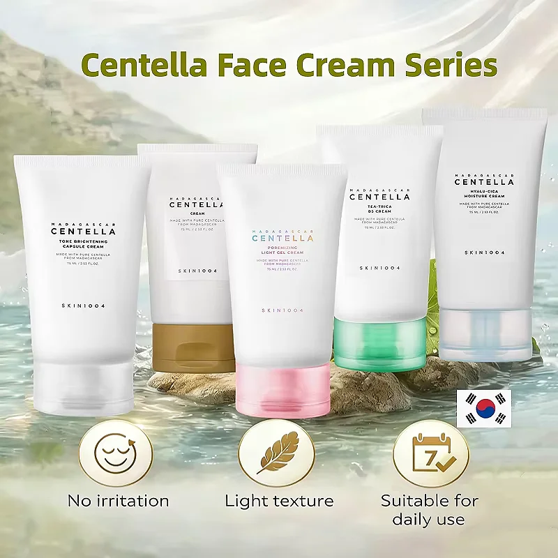 serie-de-creme-facial-coreano-para-cuidados-com-a-pele-com-centella-tea-trica-calmante-clareador-de-tom-gel-creme-leve-com-Acido-hialuronico-para-reducao-de-poros-75ml