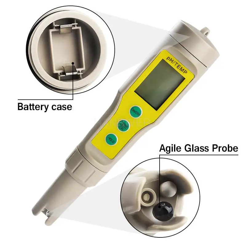 Professional Mini PH Meter Automatic Correction Waterproof Acidity Meter Pen Type Quality Analysis Device With Backlight