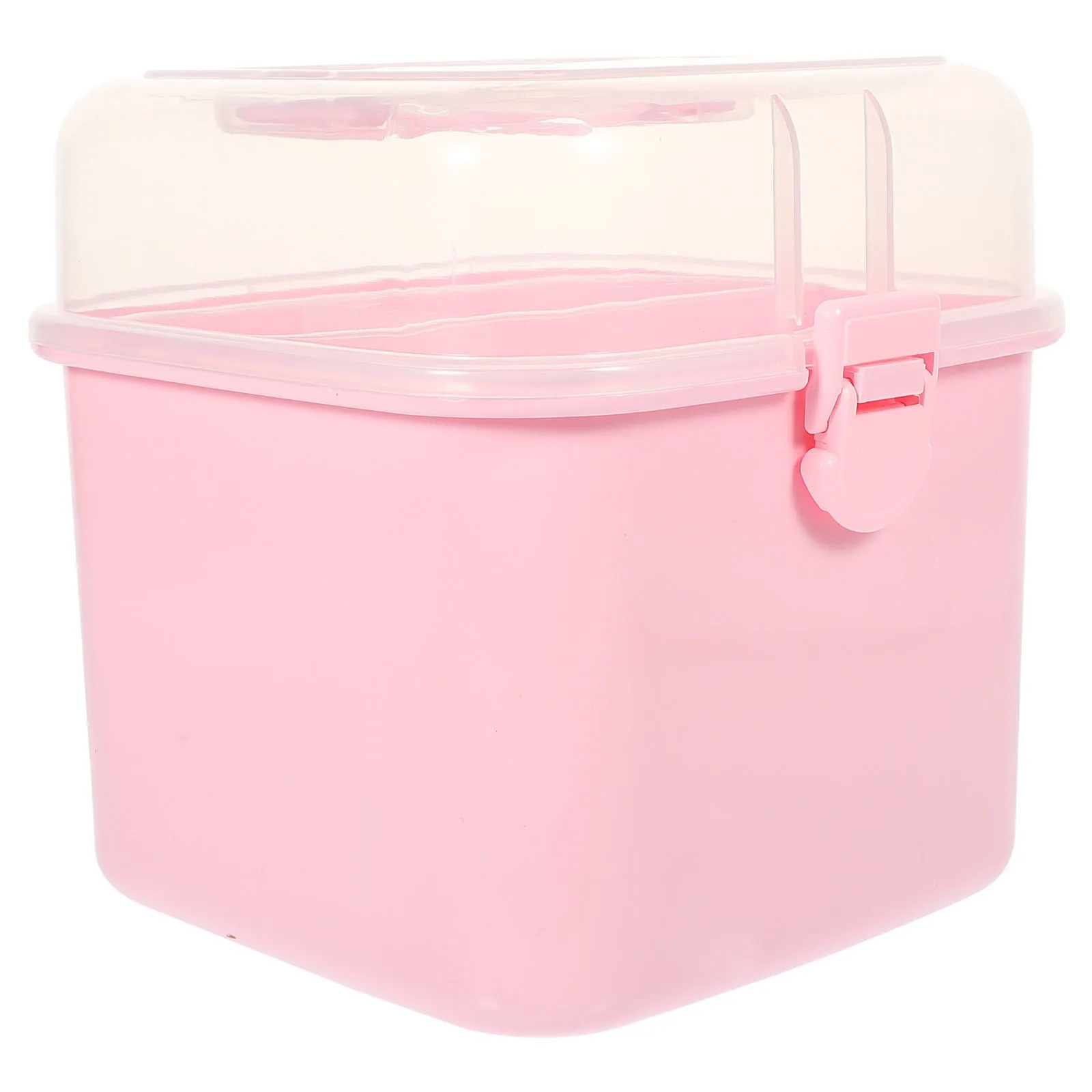 

Hair Accessories Box Pink Desktop Lightweight PP Material Storage Container Jewelry Medicine Travel Use