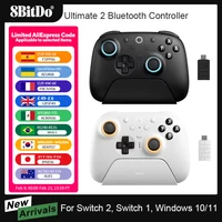 8BitDo Ultimate 2 Controlador Bluetooth Gamepad inalámbrico para Nintendo Switch, Switch 2, Windows 10/11 con accesorio de joystick TMR