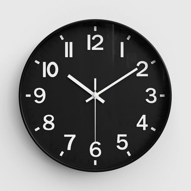 벽용 사일런트 모던 시계, 3D 숫자 벽시계, 주방 침실 거실 사무실 교실 장식, 색상 8
