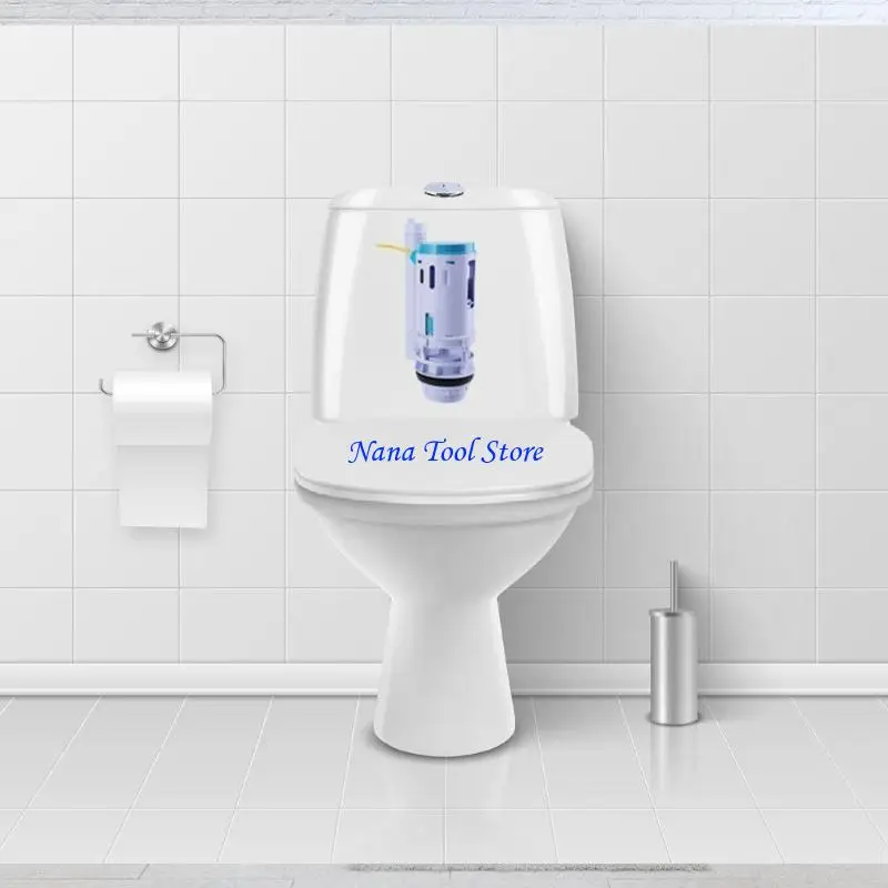 31GJ High Efficiency Toilet Flush Mechanism set Double Action  with Easy Push Button Water Saving Toilet Cistern Retrofits