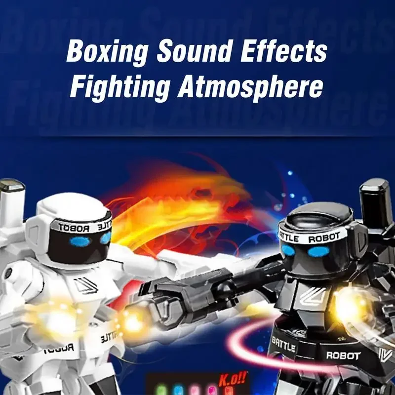 

RC Robot Toy Remote Controlled Battle Robots Intelligent Boxing Toy with LED Light For Kids Birthday Gift for Teenagers