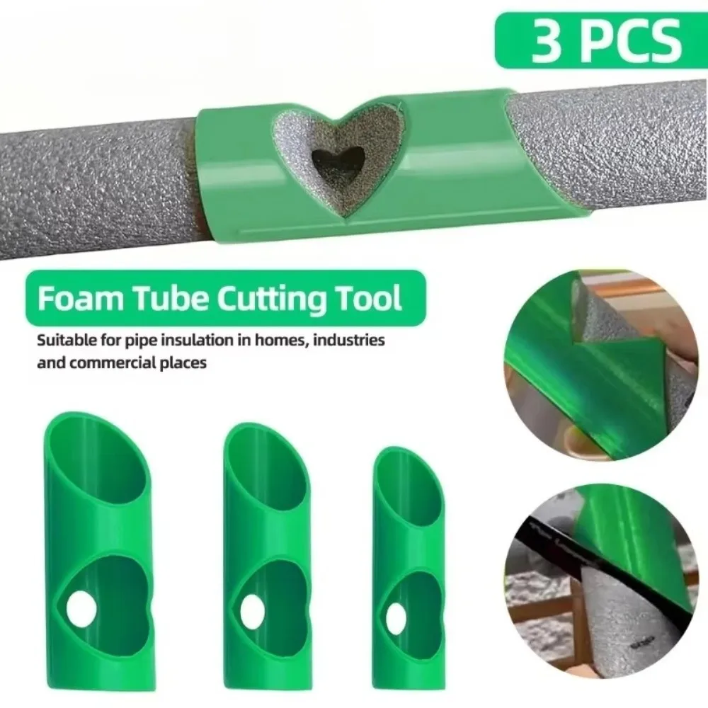 3Pcs Three-Tube Foam Pipe Insulation Cutting Guide for Pipe Insulation in Homes Industries Foam Pipe Cutting Tool