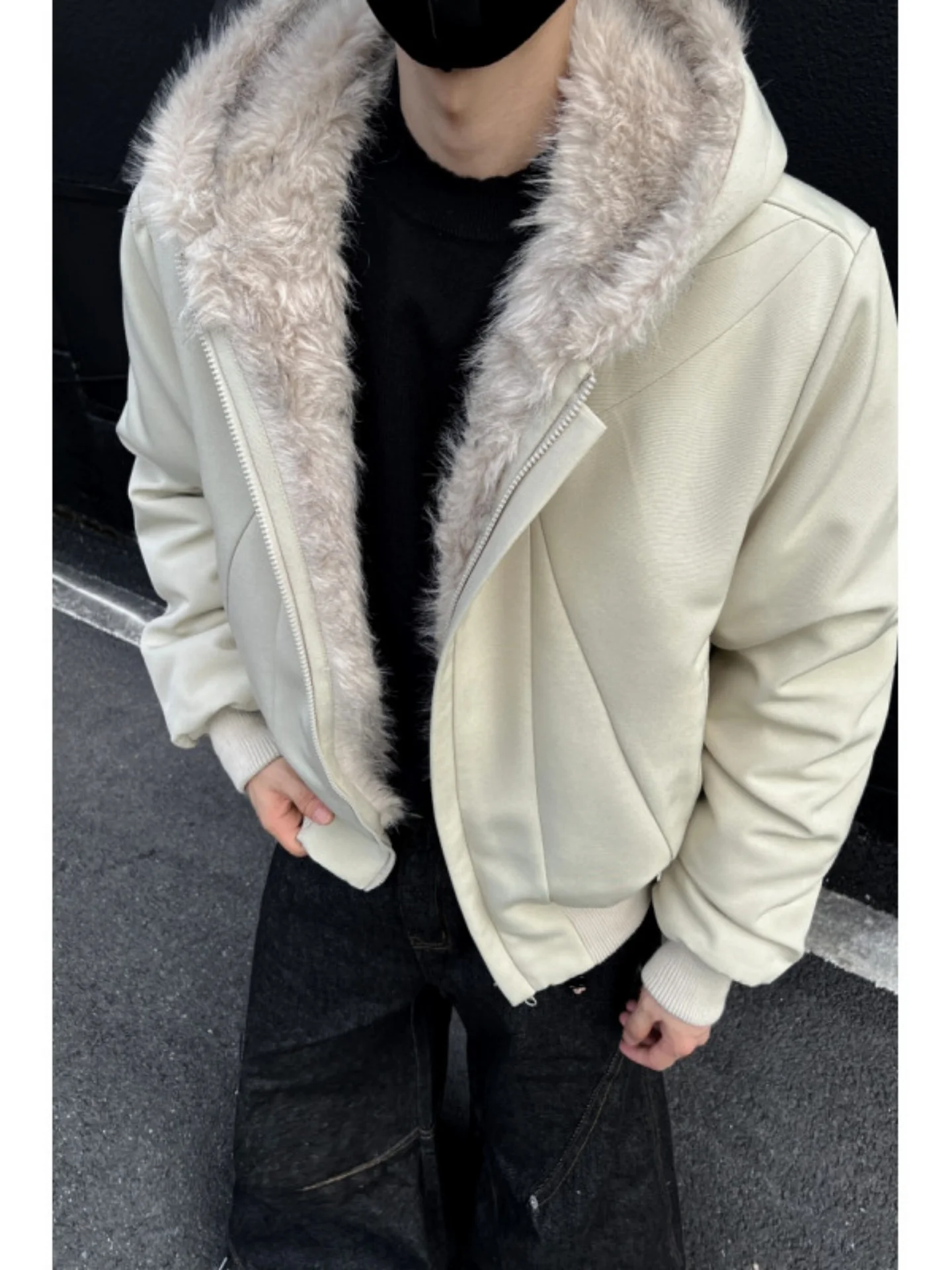 

Мужская зимняя утепленная куртка American Sle Cleanfit из хлопка с флисовой подкладкой, деконструированное хлопковое пальто, верхняя одежда