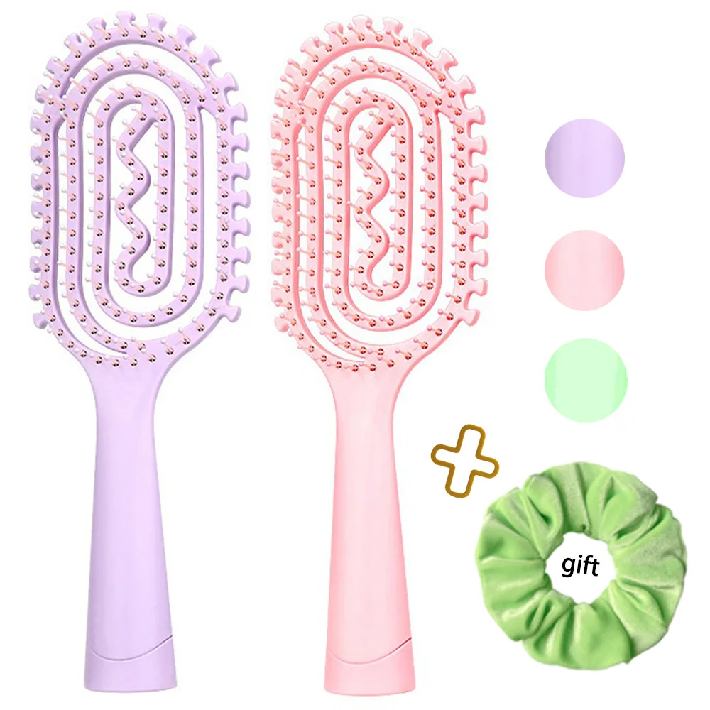 Massage Combs Hollow Out Hair Brush Detangler Brush for Curly Wet Fast Blow Dry Hair Salon StylingTool