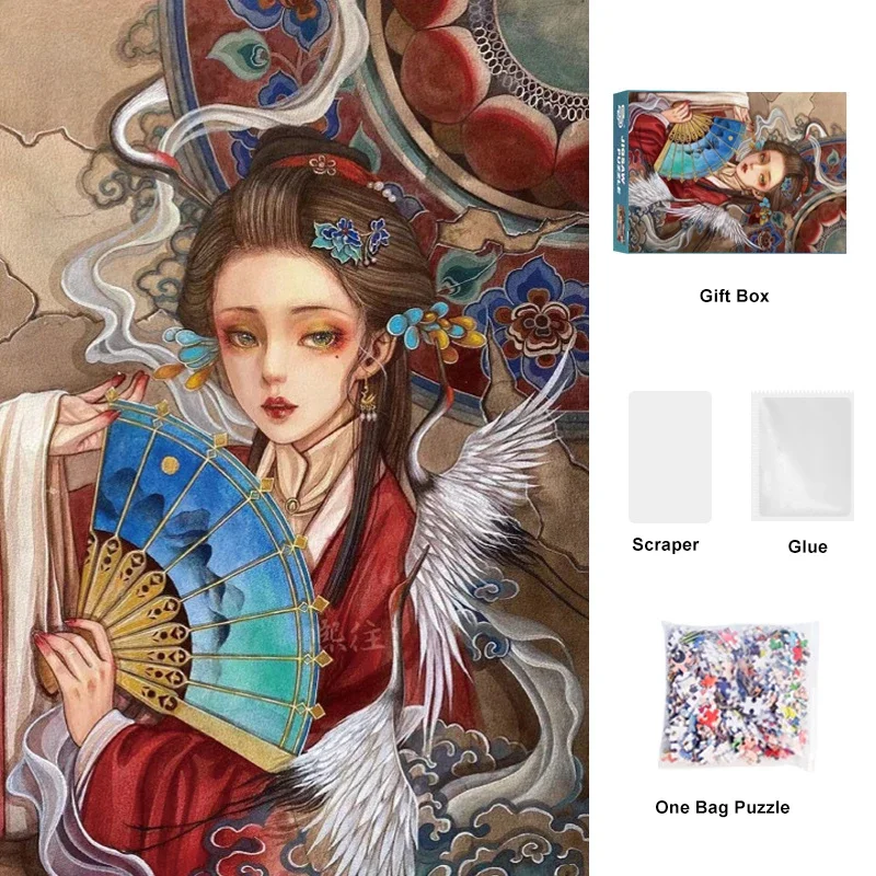 70*50cm Adult Paper Jigsaw Puzzle 500 Pieces Gift Box Landscape Characters High Difficulty Brain Stress Relief Game Toys