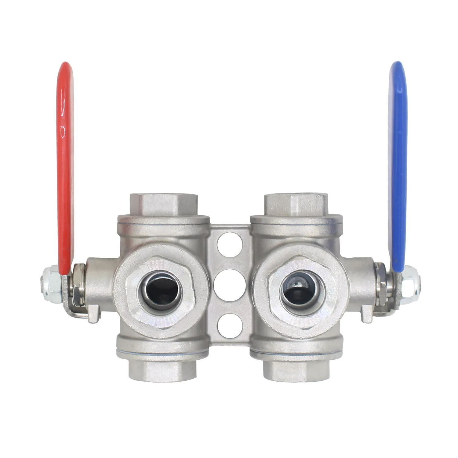 Six way ball valve for truck fuel tank heater preheater switching valve selector valve double switch with base Cast steel