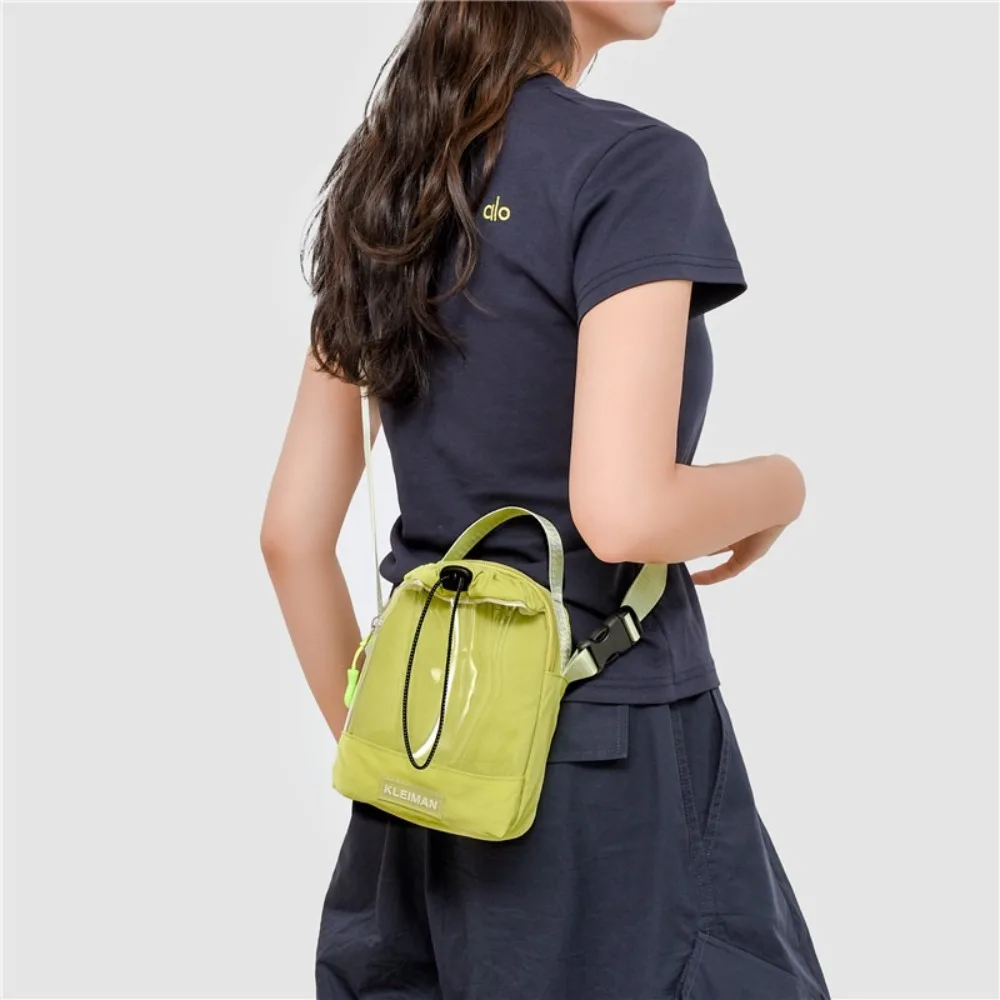 

Lightweight Transparent Shoulder Bag Adjustable Waterproof Women Crossbody Bag Large Opening INS Mobile Phone Bag Hiking